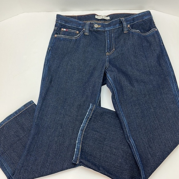 Tommy Hilfiger Straight Leg Jeans Size 12 Dark Wash Denim - Picture 15 of 15